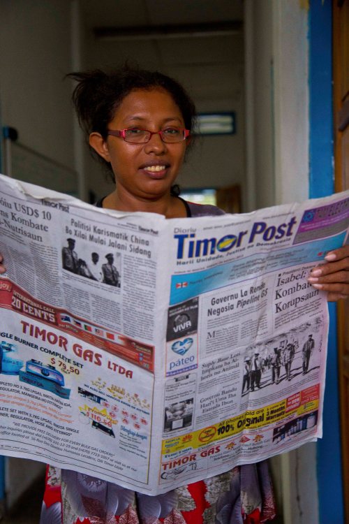 Rosa Garcia of the Timor Post. Photo by Wong Pei Ting